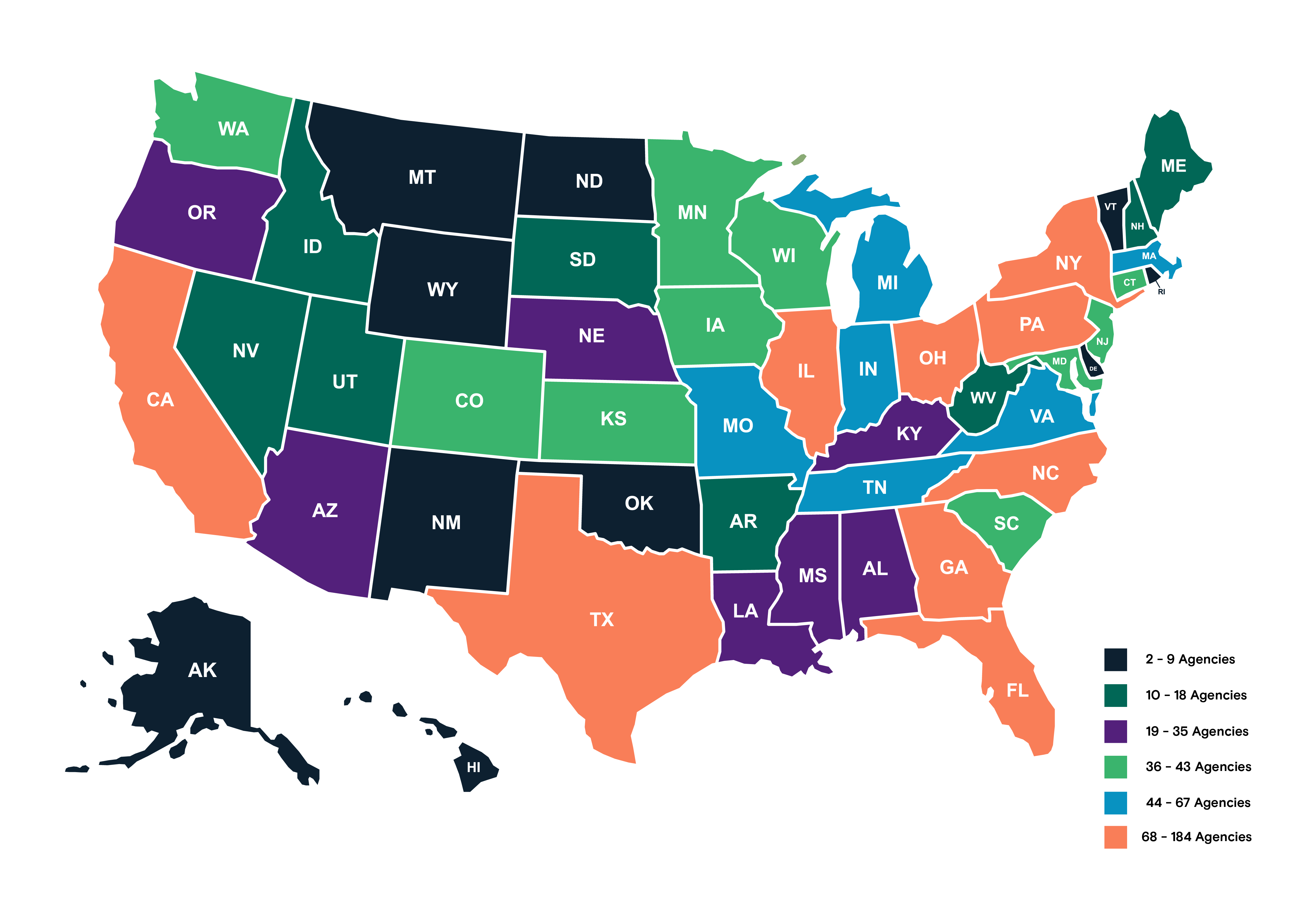 2025 Ivans Connected Agencies Map